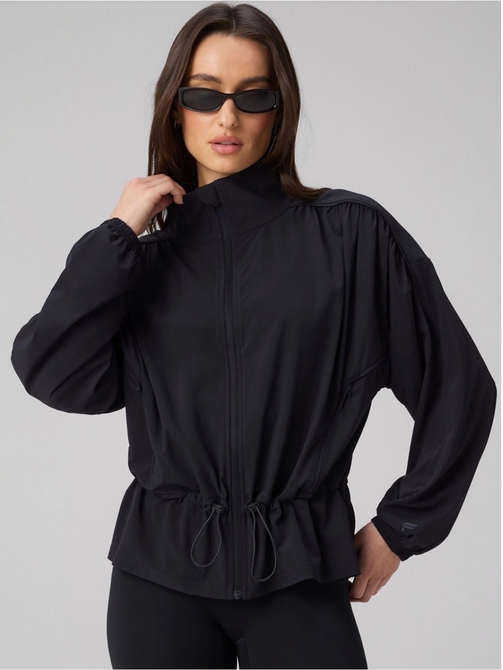 NWT Fabletics Daydreamer+ Windbreaker black Size small